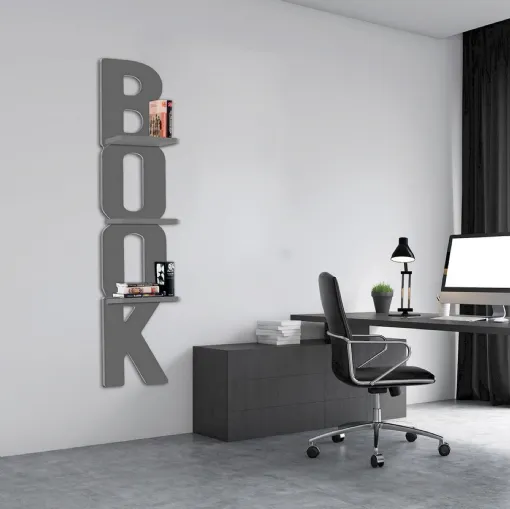 Mensole Dark Grey Book di Pintdecor