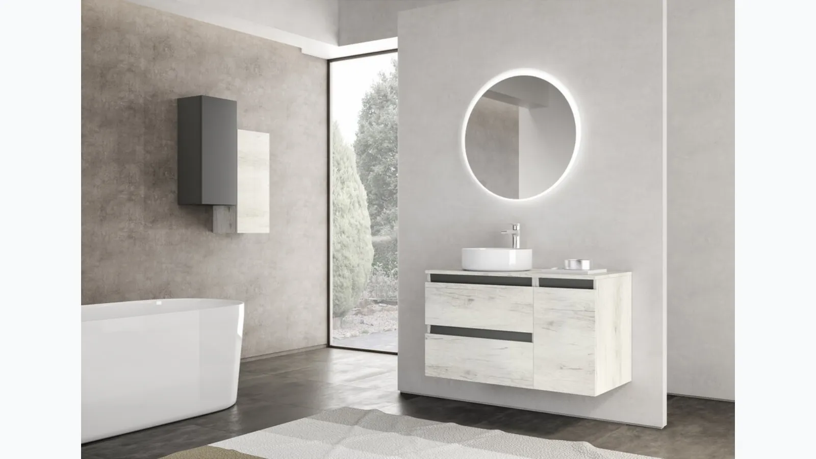 Mobile da Bagno sospeso Cube di Savini