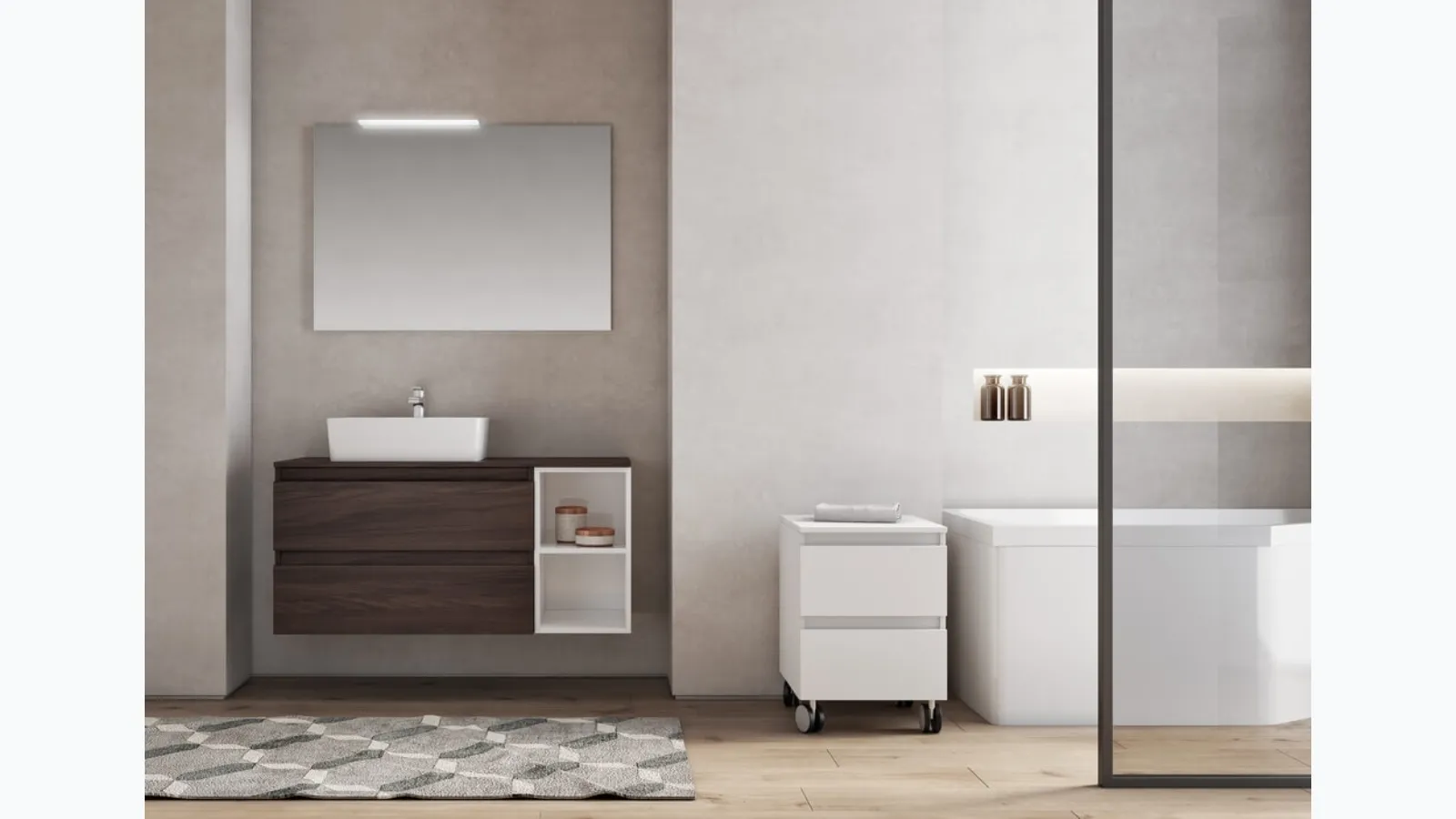 Mobile da Bagno sospeso Cube di Savini