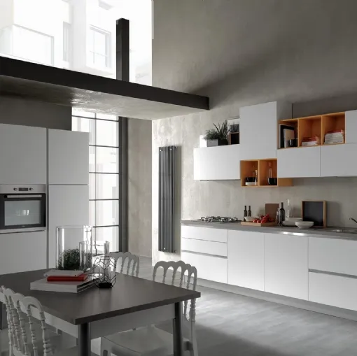 Cucina Moderna Delizia 03 Bianco Opaco di Net Cucine