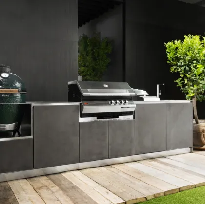 Cucina da esterno Via Nolfi in acciaio inox vintage di OF Outdoor kitchens